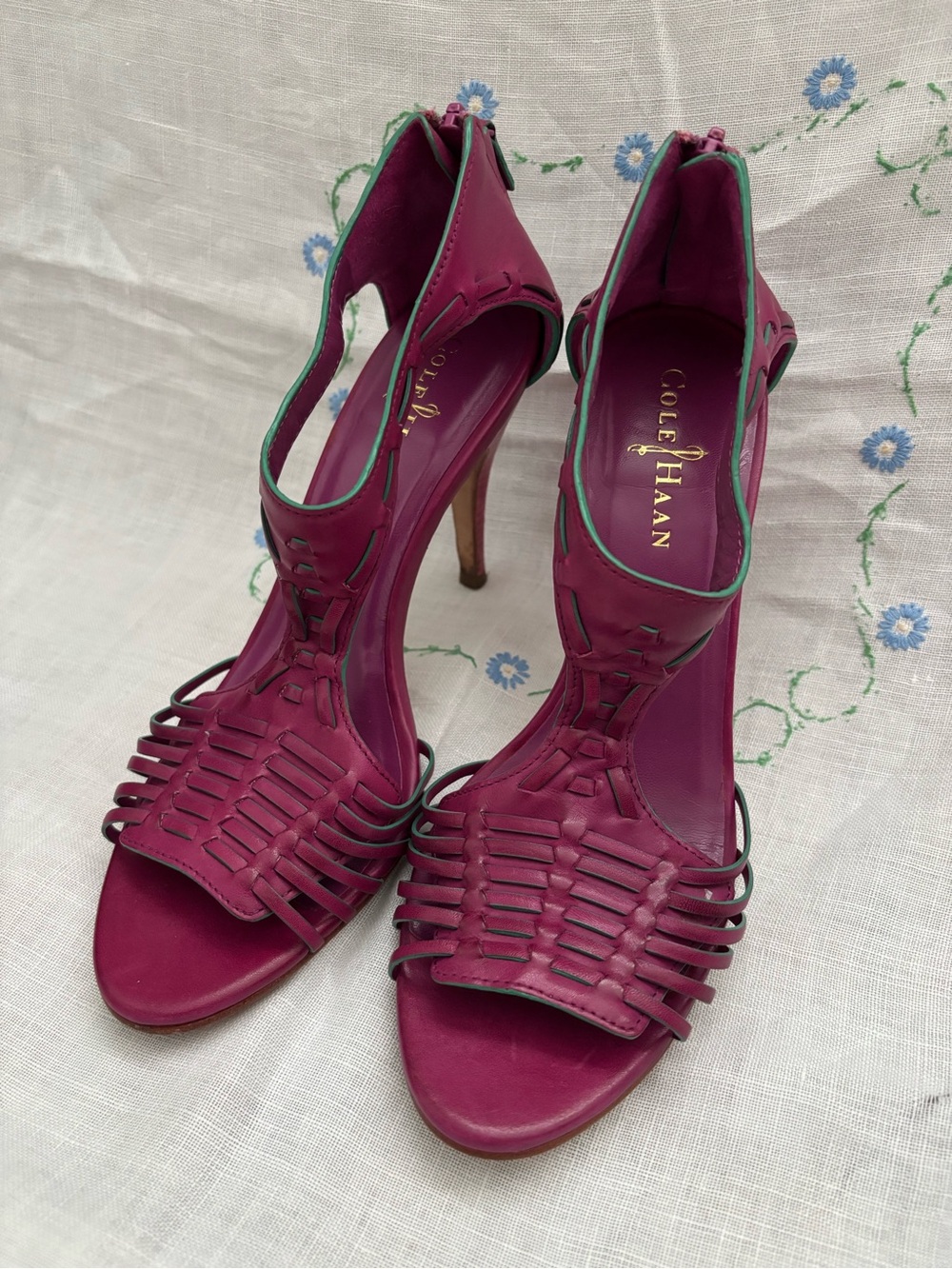 Cole Haan Fuchsia Strappy Heels